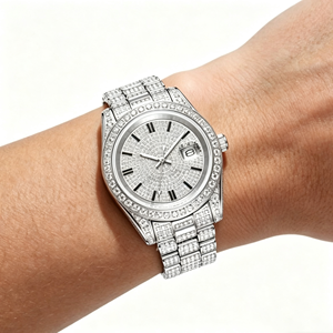 Herrenuhren <span class=keywords><strong>Noob</strong></span> Wasserdichte Hip-Hop-Uhren Japanisches Uhrwerk Luxusmarke Gold Diamant Iced Out Uhr - Product Image 3