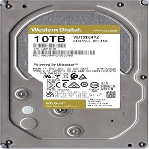 Para <span class=keywords><strong>WD</strong></span> Gold <span class=keywords><strong>10TB</strong></span> Enterprise Class Disco duro WD102KRYZ 7200 RPM 6 Gb/s SATA 128MB Cache 3,5 pulgadas para uso interno de escritorio - Product Image 3