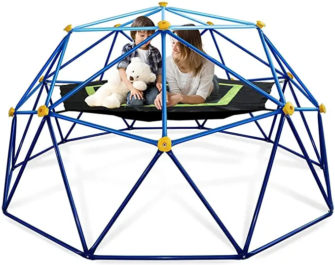 10FT çelik oyun alanı açık veya kapalı çocuk Metal tırmanma Dome tırmanıcı Jungle Gym çocuklar için egzersiz