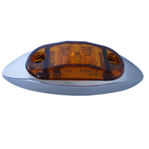 Luci di Posizione Laterali Ovali Ambra da 2,5 Pollici per Rimorchi, Accessori per Illuminazione Auto e Camion - Product Image 1