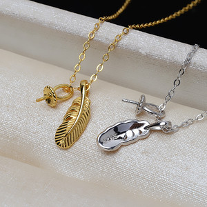 Colgante de Plata S925 Estilo Coreano, Europeo y Americano, Bandeja Vacía para Joyería de Plata DIY, Dijes de Moda - Product Image 3