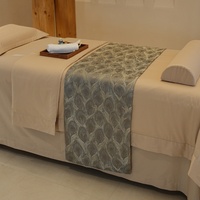 Chemin de lit moderne décoratif motif plumes de paon pour la maison, la chambre et l'hôtel
