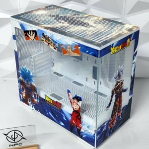 เคสคอมพิวเตอร์สำหรับเล่นเกมแบบตั้งโต๊ะพร้อมแผงกระจกใสแบบเต็มมุมมองขนาด 360 มม. รองรับหม้อน้ำและโครงโลหะ รุ่น NPC Custom Pattern - Product Image 6