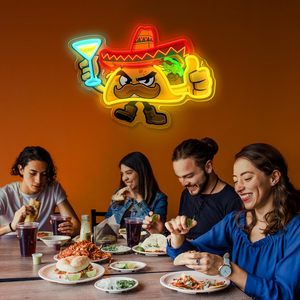 Thay Đổi Độ Sáng LED Tacos <span class=keywords><strong>Neon</strong></span> Ánh Sáng Tường Trang Trí Nội Thất Mexico Nhà Hàng Thức Ăn Nhanh Cửa Hàng Cửa Sổ Hiển Thị Thiết Kế Nội Thất Bao Gồm <span class=keywords><strong>Neon</strong></span> Ánh Sáng - Product Image 4