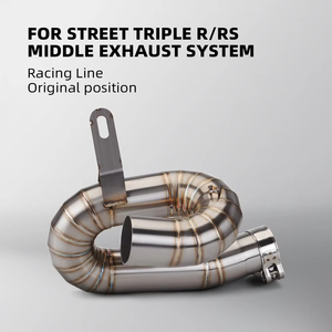 Tubo de Conexión para Silenciador de Motocicleta Triumph Street <span class=keywords><strong>Triple</strong></span> 765 S <span class=keywords><strong>R</strong></span> RS 2017-2024, Tubo de Escape de 50.8mm - Product Image 2