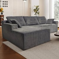 Juego de Sofás Seccionales en Forma de L para Espacios Pequeños, Esponja de Alta Resiliencia, Tela, Diseño Moderno, para Apartamentos, Salas de Estar, Hoteles