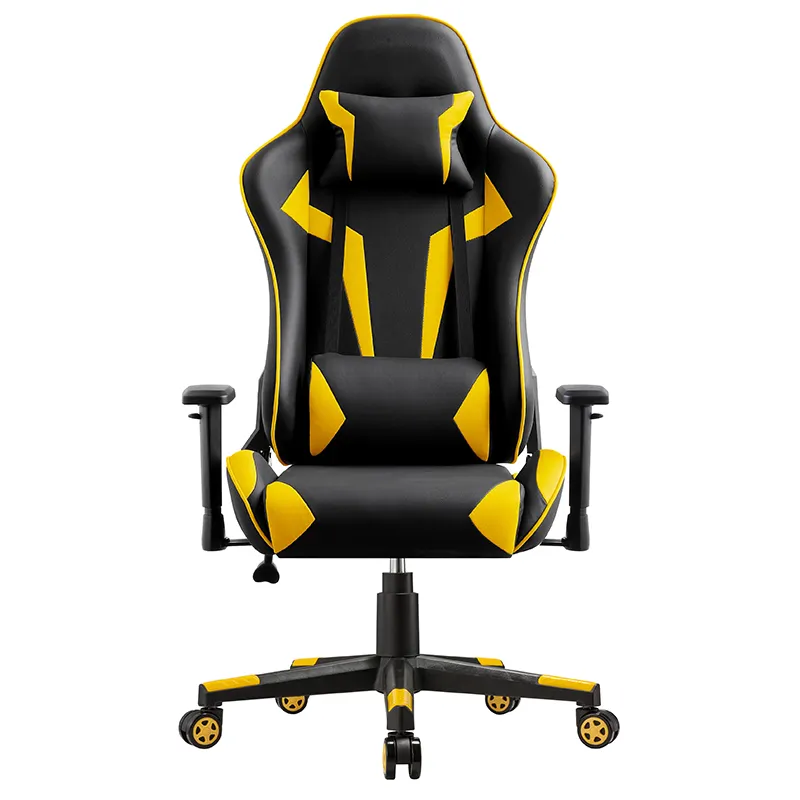 पीले और काले पु चमड़े लक्जरी आधुनिक reclining खेल कुर्सियों हथियार चलती ergonomic पीसी gamer कंप्यूटर गेमिंग कुर्सियों