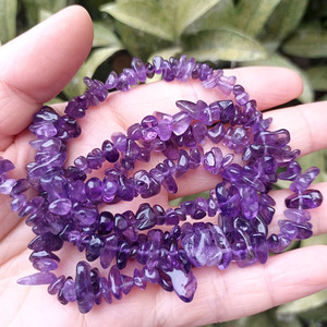 Perles de cristal naturel en forme de galets, 80 cm, pour la fabrication de bracelets, forme irrégulière, cristal naturel en vrac - Product Image 3