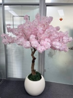 H533 2026 Pohon Bunga Sakura Buatan Warna Pink Muda yang Laris Manis, Bahan Bunga Sutra untuk Dekorasi Rumah Dalam dan Luar Ruangan