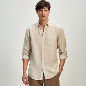 Camisas de <span class=keywords><strong>Lino</strong></span> para <span class=keywords><strong>Hombre</strong></span>, Manga Larga, Casual, con Botones, para <span class=keywords><strong>Hombre</strong></span>, Ropa de Vestir de Negocios, Moda, Tops de Playa con Trajes de Pantalones Largos - Product Image 3