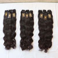 Rambut Virgin Body Wave 100% Full Cuticle Aligned, Bundel Rambut Manusia India Temple Virgin Tanpa Proses, Pemasok Ekstensi Rambut Manusia