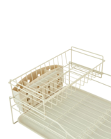 Étagère de rangement de cuisine moderne en fer, double couche, pour vaisselle et bols, étanche, réglable, durable, portable, de type sur pied