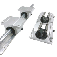Trilho de roteador cnc, kit de peças de movimento com bloco de flange quadrado sbr20uu tbr20uu