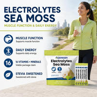 Poudre d'électrolytes sans sucre en vrac pour l'hydratation sportive, sachets de mélange de boissons, supplément sportif, poudre d'électrolytes à base d'algues marines, pour OEM