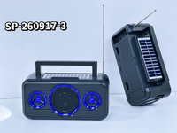 Haut-parleur portable d'extérieur SG558 10W à énergie solaire avec batterie amovible et support de téléphone