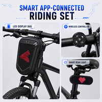 Kit d'affichage LED intelligent pour vélo avec application, sac à affichage LED personnalisable, feu arrière et contrôleur de guidon sans fil pour la conduite nocturne à vélo
