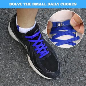 네오-우즈 100% 폴리에스터 플랫 탄성 노타이 신발끈 (스니커즈 및 플랫 슈즈용) 스트레치 타이리스 신발끈 (아동 및 성인용) - Product Image 5