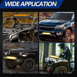 180 độ ánh sáng bảo hiểm 15 inch 110W 12-24 <span class=keywords><strong>Volt</strong></span> kết hợp chùm hổ phách bên Shooter dẫn thanh ánh sáng - Product Image 6