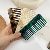 ZiTeng Europe amérique corée mode peignes à cheveux élégant antistatique acide acétique plaque avec larges Ins dents mignon couleur et Design