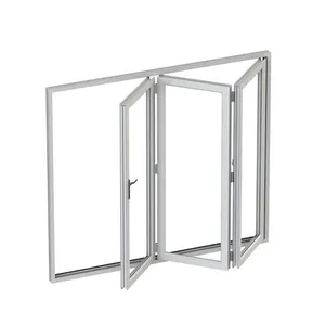 折叠和滑动谷仓浴室门手风琴玻璃窗UPVC手风琴安全门