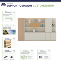 Armoire de bureau moderne pliable en MDF avec montage facile, design en bois durable pour espaces de travail commerciaux et résidentiels