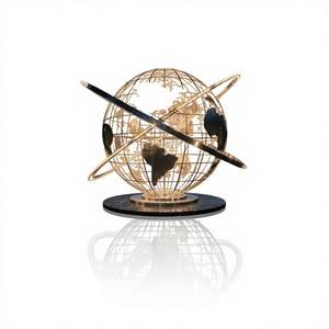 Escultura Art Deco de Acero Inoxidable de Grado Arquitectónico EX611, Duradera, Multifuncional, Impermeable, Decorativa para Exteriores y Comercios - Product Image 1