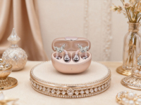 Silnek M106 Hadiah Hari Valentine 2 in 1 Anting Earphone Bluetooth Dapat Dilepas DIY Aksesoris Earbud Jepit Telinga Berlian Halus