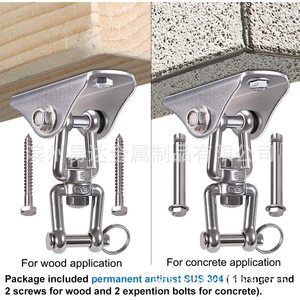 Stainless Steel 304 Aerial Yoga Swing Fixed Plate Ceiling Mount For <b>Hammock</b> Chair Outdoor Indoor Use - Product Image 4