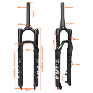 Fourche à suspension pneumatique TOSEEK en alliage d'aluminium pour VTT <span class=keywords><strong>BMX</strong></span>, fourche à suspension pneumatique 29 pouces, compatible avec les freins à axe traversant, accessoires de vélo - Product Image 6