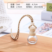 Mini Botellas de Vidrio Vacías de 5ml y 10ml, Diversas Formas, Difusor de Perfume, Ambientador para Auto, Botella de Perfume para Coche