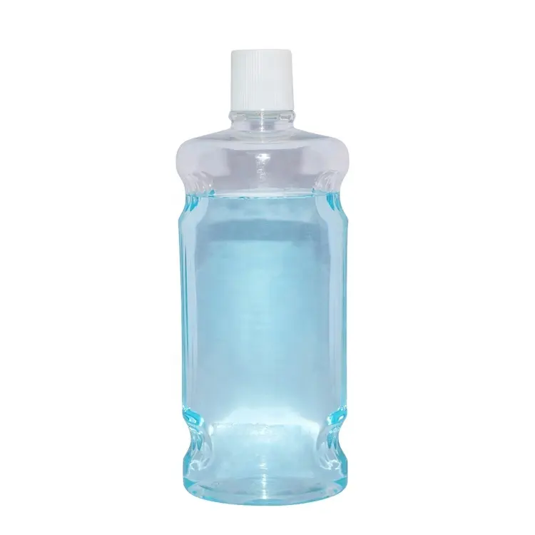 Оптовая продажа, круглая прозрачная бутылка для воды, 400 мл, прозрачная пластиковая бутылка для жидкости для полоскания рта