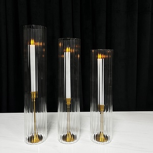 Bougeoir <span class=keywords><strong>en</strong></span> <span class=keywords><strong>verre</strong></span> <span class=keywords><strong>transparent</strong></span>, cylindre, hurricane, tube pour décoration <span class=keywords><strong>de</strong></span> <span class=keywords><strong>table</strong></span>, <span class=keywords><strong>centre</strong></span> <span class=keywords><strong>de</strong></span> <span class=keywords><strong>table</strong></span> <span class=keywords><strong>de</strong></span> mariage - Product Image 3