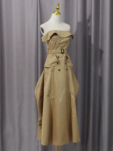 Femmes automne nouveau tempérament lumière Style Mature robe Fashionsexy couleur unie bustier tubulaire une épaule ceinture robes de soirée élégantes - Product Image 4