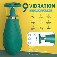 BlueRabbit Zungenvibratoren Großhandel Nippel-Stimulator Damen Sex-Spielzeug grüne Zungenleck-Vibratoren