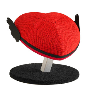 <strong>Cat</strong> Scratcher Red Heart Hemp Rope Wear-Resistant No Shedding Vertical Itch Relief Claw Grinding Toy Small <strong>Cat</strong> <strong>Climbing</strong> <strong>Frame</strong> - Product Image 5