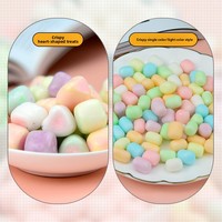 Mini bonbons guimauves croustillantes arc-en-ciel pastel fourrées aux confiseries pour cupcakes, desserts et cadeaux de mariage