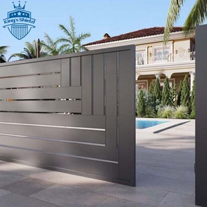 Özelleştirilmiş alüminyum sürgülü kapı tasarım Driveway elektrikli otomatik kablosuz Driveway kapısı uzaktan kayar Gates - Product Image 6