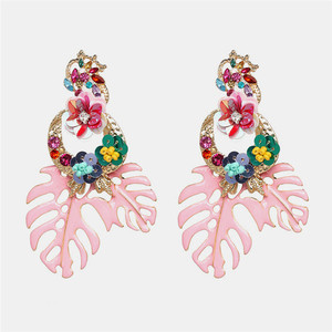 Pendientes de Resina Rosa con Cuentas, Estilo Coreano, 30 Diseños, Joyería de Moda para Mujer, Novedad - Product Image 4