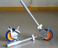 Roue pivotante galvanisée pour échafaudage à charge lourde, roue pivotante pour échafaudage mobile de construction