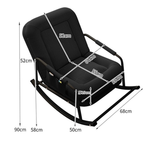 Chaise longue inclinable moderne pour salon - Corduroy et métal, confortable, réglable, pour une personne, mobilier domestique - Product Image 6