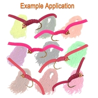 NEWMAJOR Matériau de montage de mouches Squirmy Wormy 60 brins, Corps de mouches en caoutchouc PVC souple UV Glow 11cm pour la pêche à la truite, au bar, aux nymphes et aux streamers
