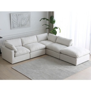 Sofá modular de 5 plazas <span class=keywords><strong>esquina</strong></span> en forma de L gris blanco azul marino hecho a medida fábrica productor - Product Image 6
