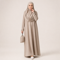 Ensemble de robes de prière en jersey à cinq tons pour femmes, vêtements islamiques modestes