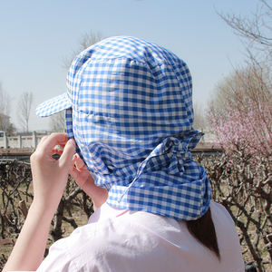 <span class=keywords><strong>Chapeau</strong></span> de soleil d'été pour femmes, turban anti-poussière réglable avec logo personnalisé, couvre-visage pour le travail à la ferme, le travail en plein air, l'agriculture - Product Image 3