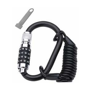 Xách Tay Mini <span class=keywords><strong>4</strong></span> Chữ Số Mã Kết Hợp Khóa Với Cáp Cho Xe Đạp Hành Lý Mũ Bảo Hiểm Ổ Khóa Trọng Lượng Nhẹ Mặc Karabiner Khóa - Product Image 4
