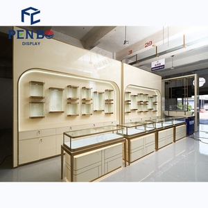 Cao cấp thiết kế đơn giản tùy chỉnh đồ trang sức hiển thị tủ Showcase kính hiện đại trang sức hiển thị bảng cho cửa hàng đồ trang sức - Product Image 2