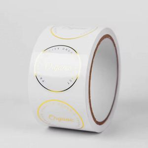 Personalized Product Custom Round Stickers <b>Paper</b> Vinyl Adhesive Waterproof Sticker Label Printing logo Sticker Roll - Product Image 3