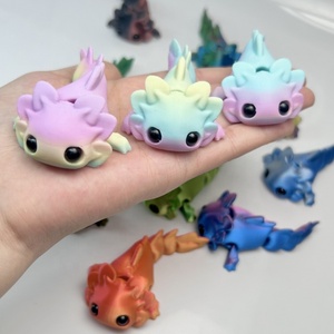 Set de Animales Pequeños Impresos en <span class=keywords><strong>3D</strong></span>, Salamandra Bebé Articulada, Animales Impresos en <span class=keywords><strong>3D</strong></span> para Decoración del Hogar u Oficina, Figuras Impresas para Manualidades, Regalos de Navidad - Product Image 2