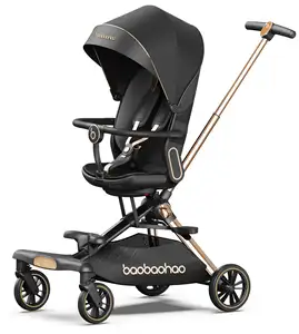 Xe đẩy nhẹ thực hiện hai chiều của chứng nhận EU Baobaohao prams Hợp kim nhôm cao Xem bé pram