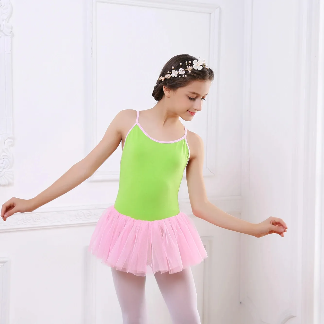 Nouveau design Enfants Tutu filles examen formation classique ballet tutu justaucorps classe danse porter jupes robes de ballet